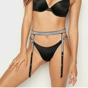 Victoria’s Secret diamond garter black